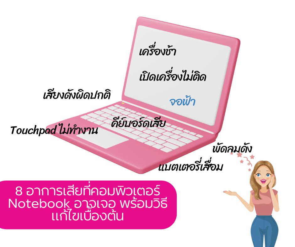 8 อาการเสียที่คอมพิวเตอร์ Notebook พร้อมวิธีแก้ไขเบื้องต้น